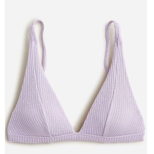 NWT J. Crew Textured Plunge Bikini Top in Dusty Mauve, Size XXL
